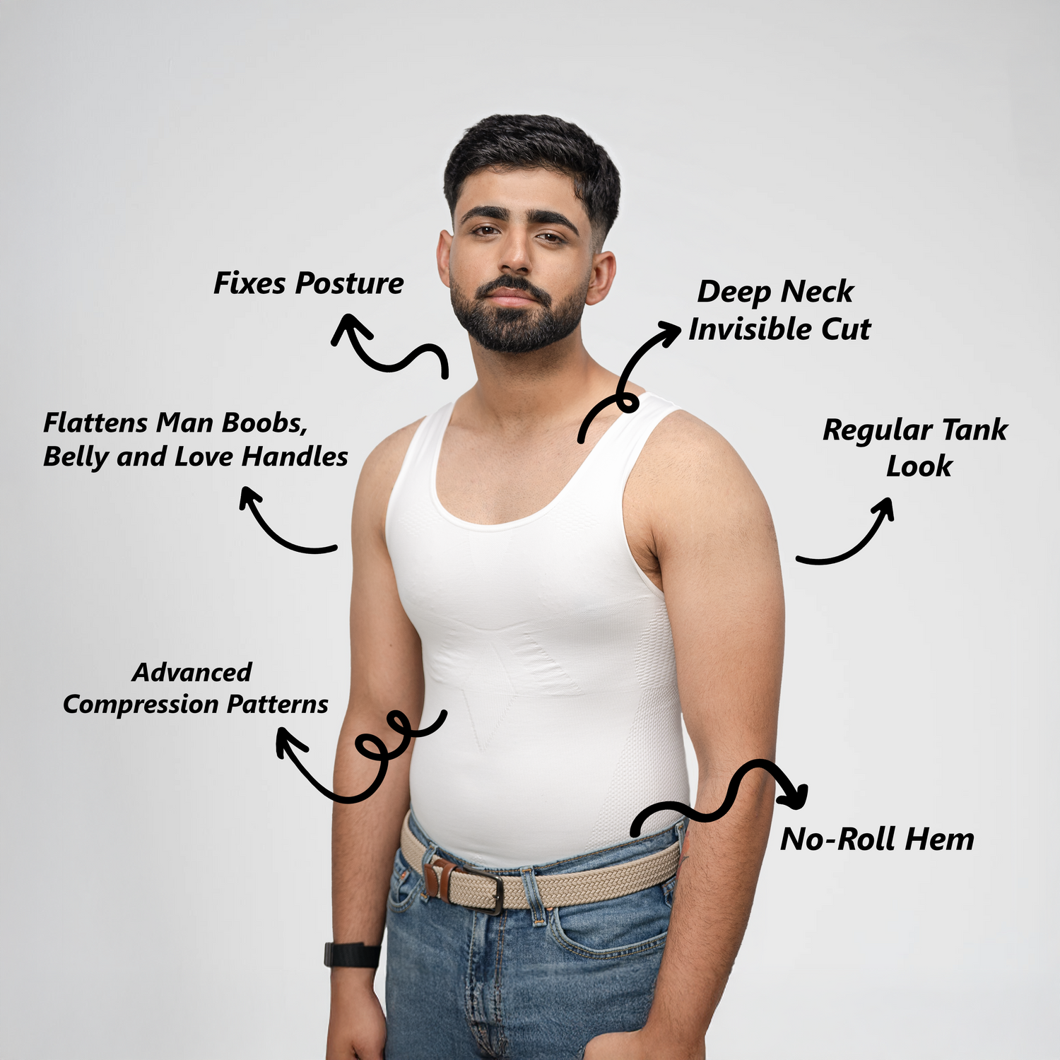 Confidex Compression Tank Top — Look Jacked &amp; Confident - Instantly